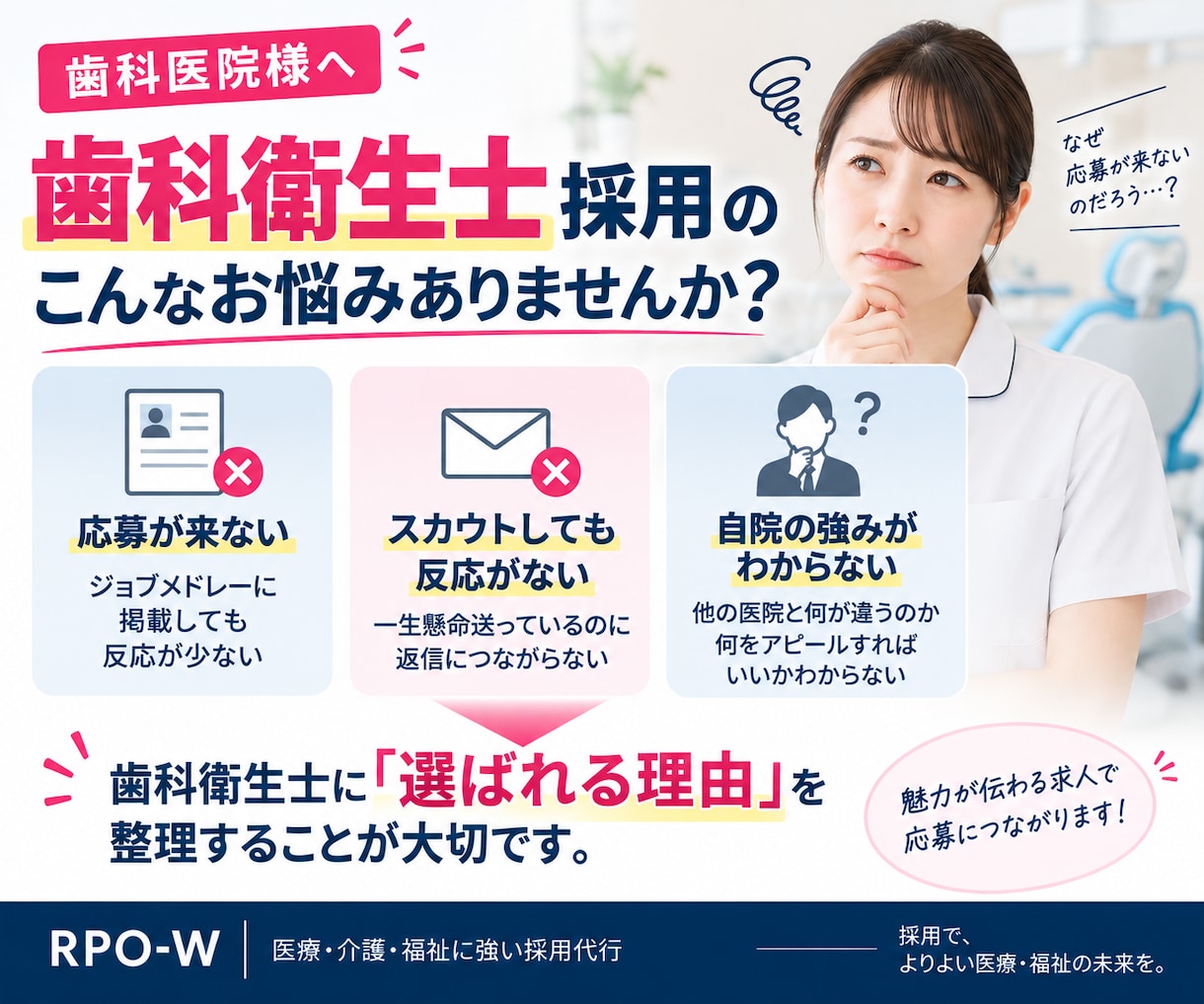 30日【歯科衛生士】のジョブメドレー採用代行します ｜歯科医院4院の支援実績！求人改善＋スカウト代行で採用を支援 イメージ2