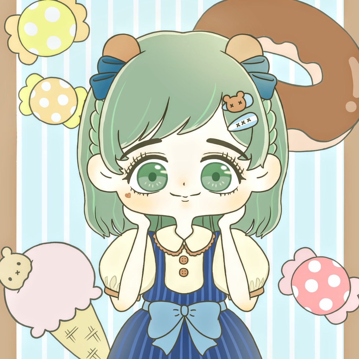 ロリータイラスト作ります※ロリ以外も描けます ゴスロリ・黒ロリ・和ロリの可愛いイラスト作成。 イメージ1