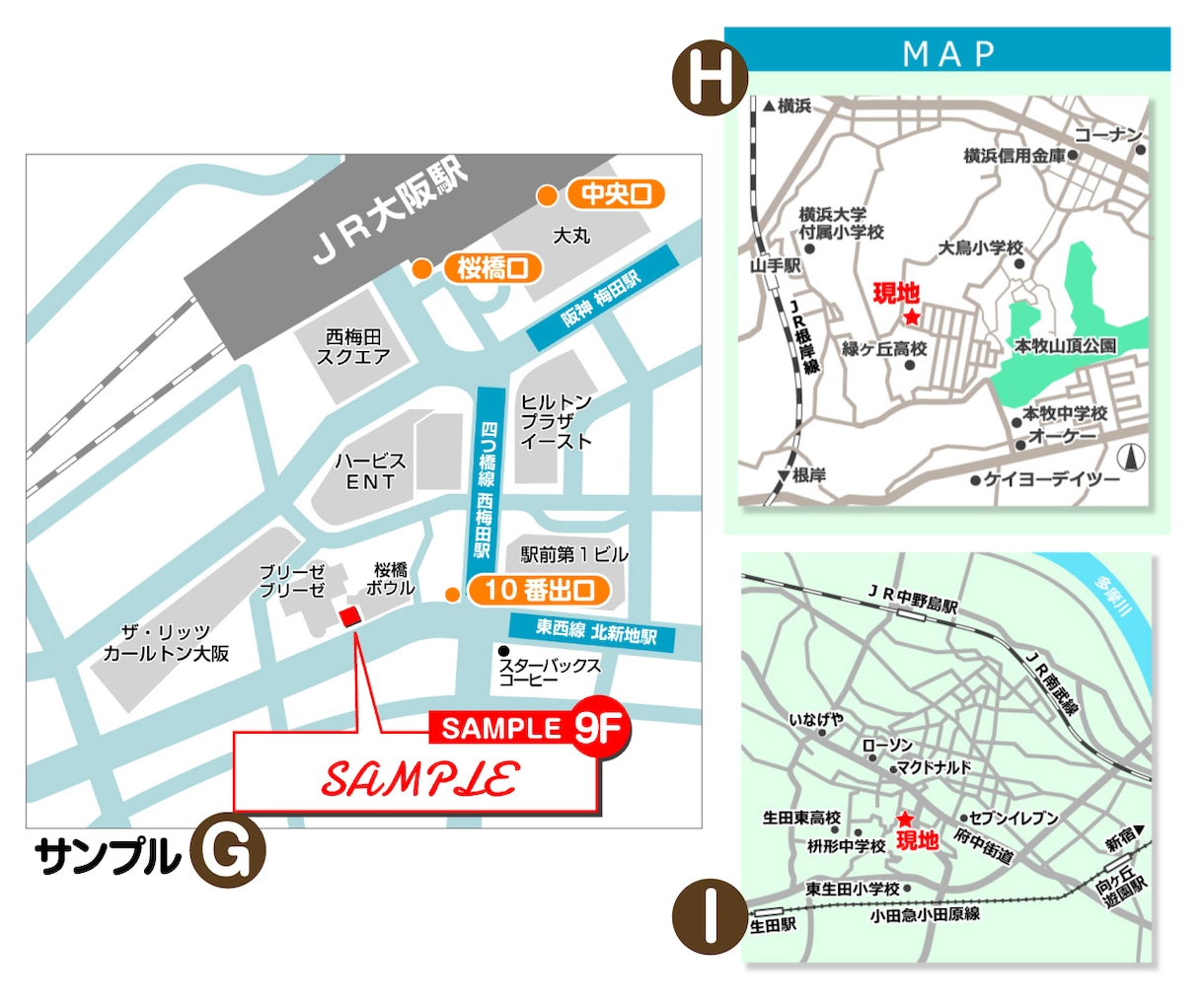 シンプルでスタイリッシュな地図作ります 住所だけ！3日ほどでさまざまなスタイルの地図を作成します！ イメージ3