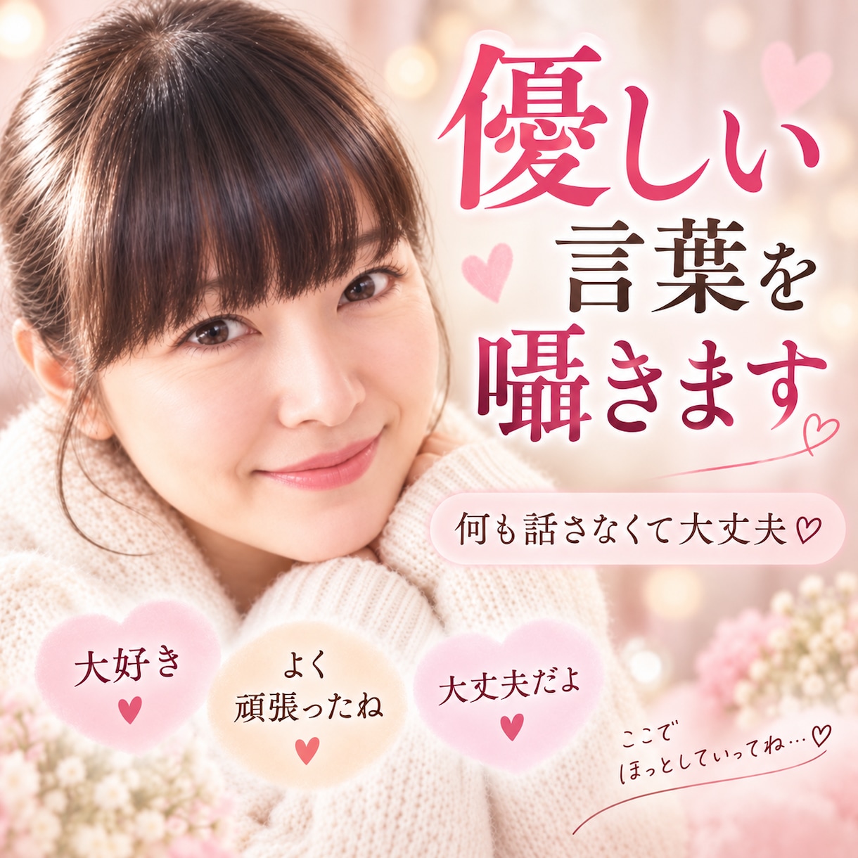 寂しい時に優しい言葉をたくさん届けます 大好き、よく頑張ったね、今ほしい言葉をやさしくお伝えします✨ イメージ1