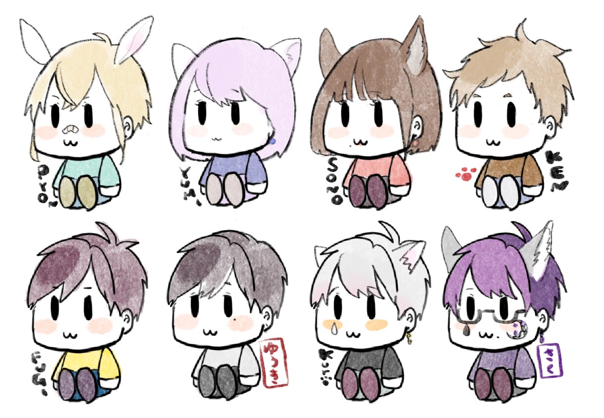ゆるいタッチでちびキャラ描きます オリジナルでも似顔絵でも！色々なところにお使いください。 イメージ1