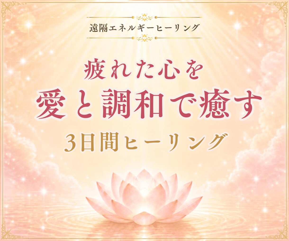 疲れた心に愛と調和の癒しを✨3日間ヒーリングします 不安・孤独・ストレス・モヤモヤを癒し✨穏やかな心へサポート イメージ1