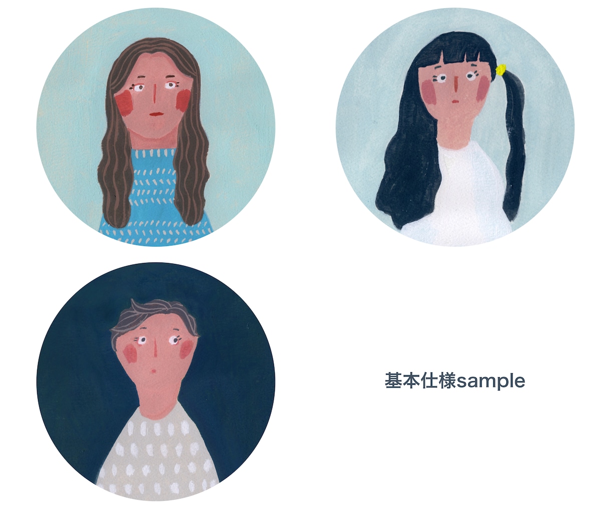 アイコン用イラスト描きます 色違い・セットでも！人物・動物などのほっこりしたイラストです イメージ5