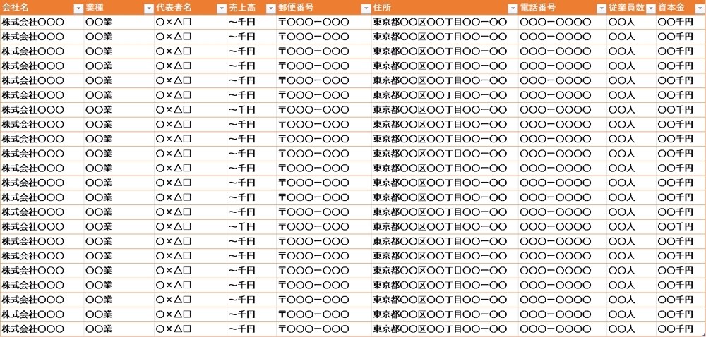 営業用リスト作成・会社情報収集を代行します めんどうなリスト作成代行します！ イメージ1