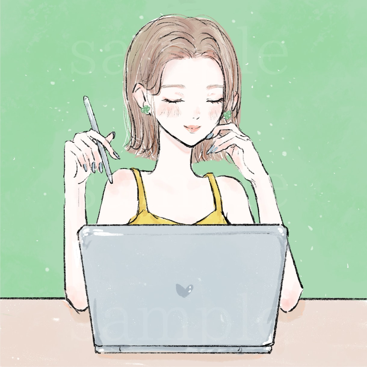 シンプル可愛いアイコンイラスト描きます SNS、HP、名刺用にぴったりの大人可愛い似顔絵イラスト イメージ7