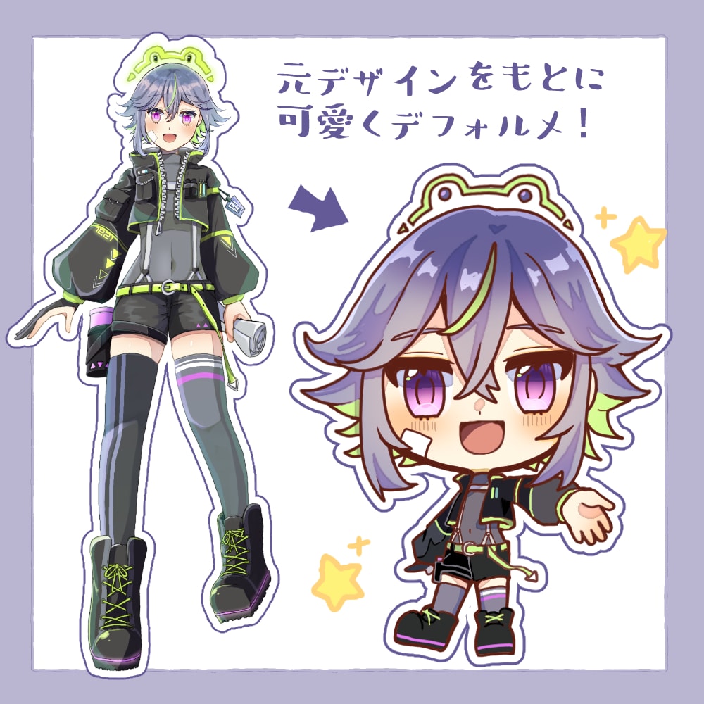 かわいいデフォルメイラスト描きます SNS・動画配信・showroomでおススメのミニキャラ イメージ2