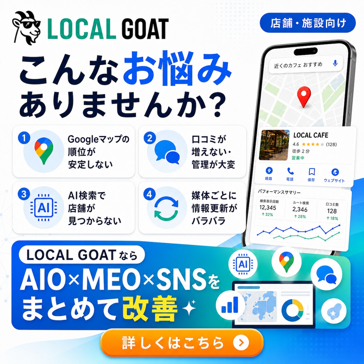 AIO×MEO対策で店舗集客を強化します ChatGPT・Googleマップで選ばれる店舗へ イメージ2