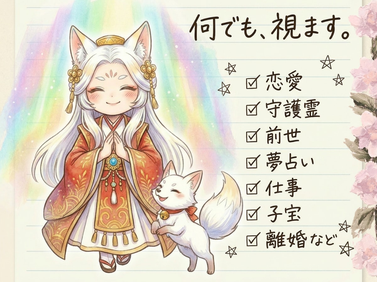 守護霊・守護神/気になること何でも霊視で鑑定します 先祖、浮気、不倫、結婚、離婚、仕事、転職、事業など霊視します イメージ2
