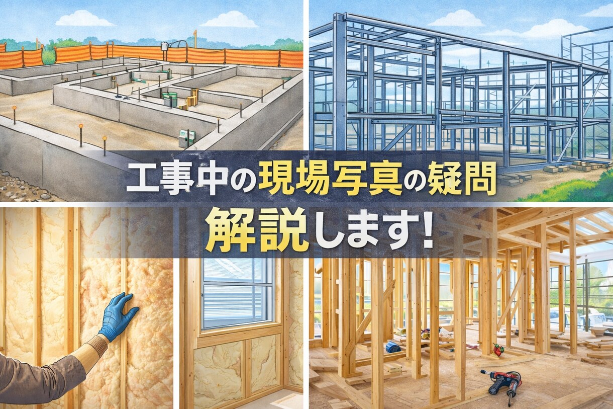 現場写真の見方・疑問点を解説します 工事中の現場写真の疑問、確認すべき内容をお伝えします。 イメージ1