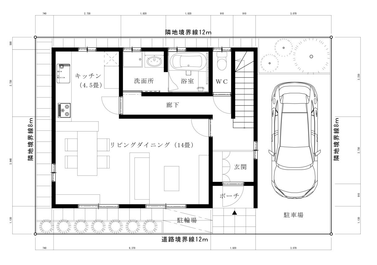 手書き図面をCAD図面にトレースいたします Auto CAD/Jw_CADを使い間取り図作成いたします。 イメージ4