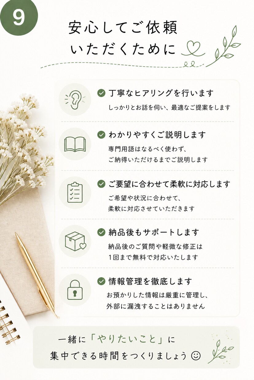 スプレッドシートの面倒な作業を自動化します 人がやらなくていい作業を、仕組みにします イメージ9
