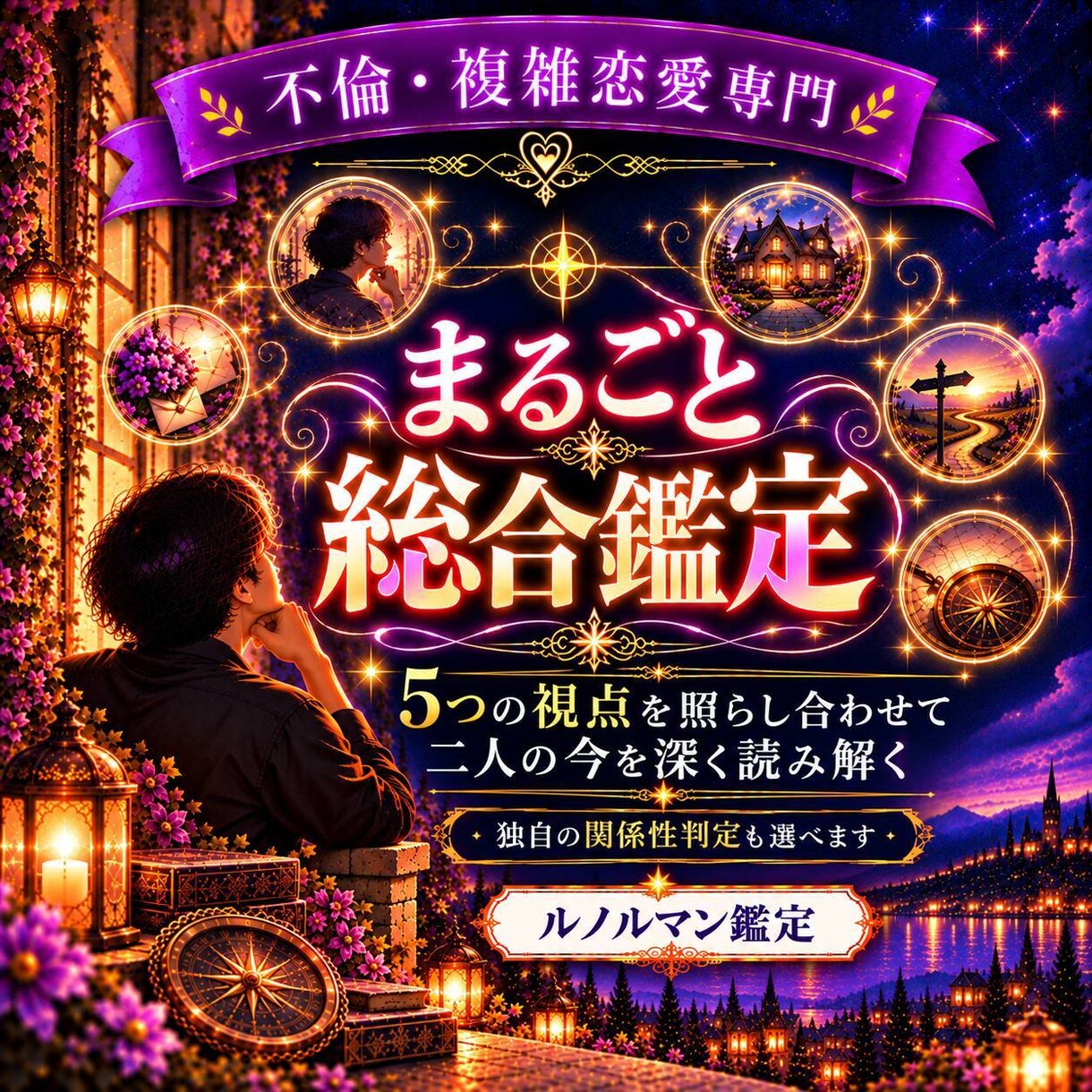 今のお二人の関係を総合鑑定します 5つの鑑定をまるごと、独自の関係性判定も選べる特別鑑定 イメージ3