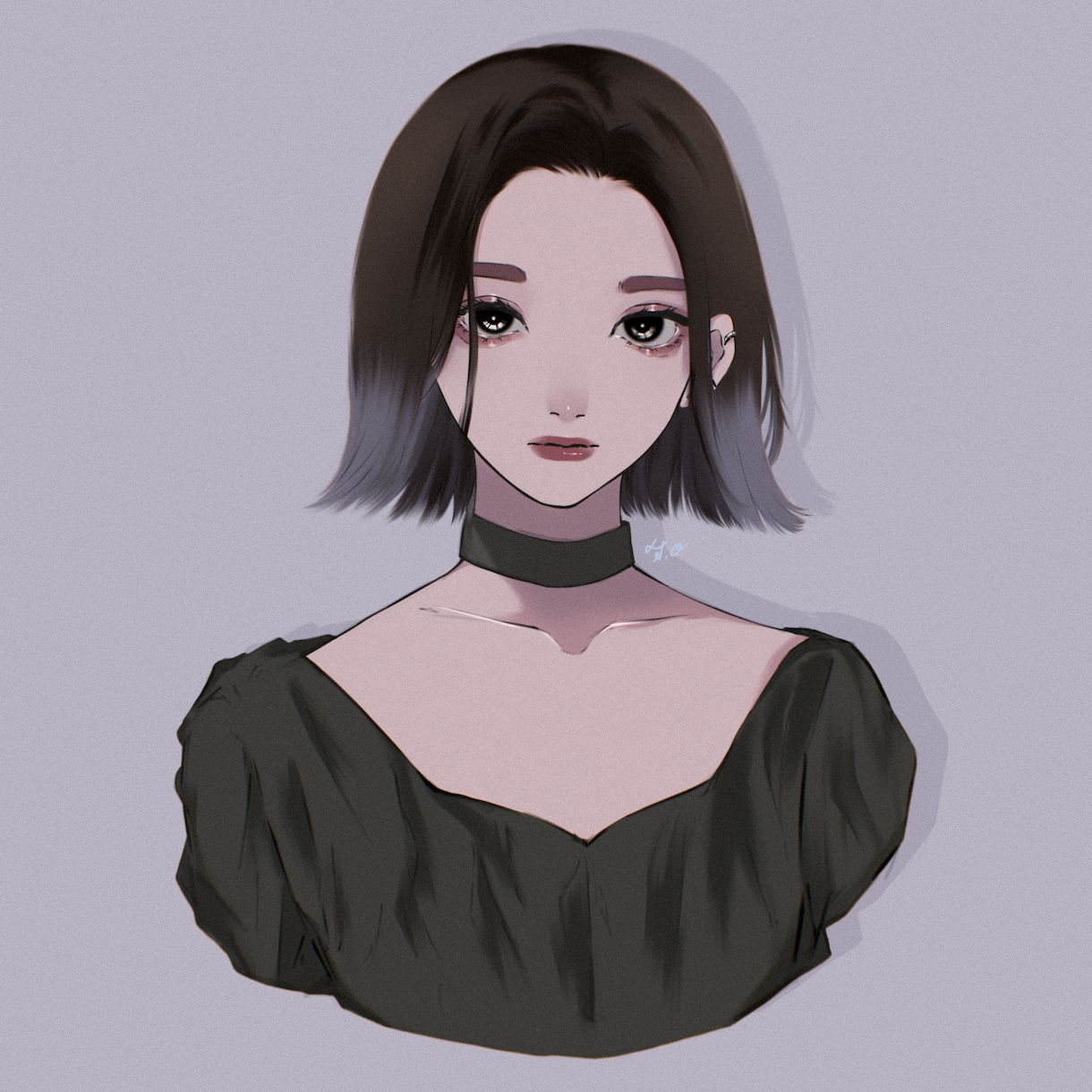 ダークでマットな世界観の素敵なイラスト描きます 他の人と一味も二味も違う素敵なアイコンでSNS映えさせよう！ イメージ2