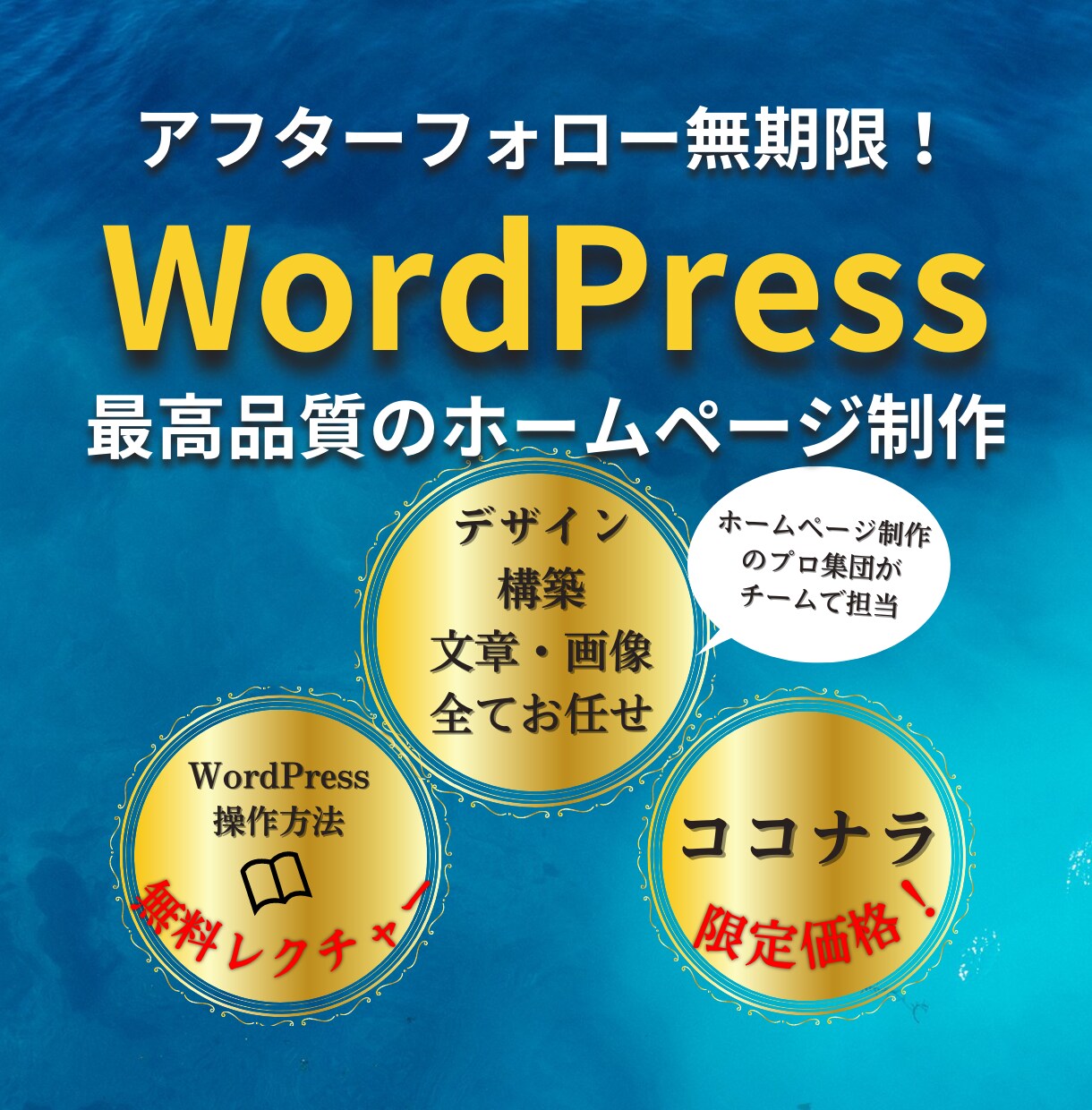 デザイナーがワードプレスでお洒落なサイト作ります アフターフォロー無期限！WEBの相談できるビジネスパートナー イメージ1