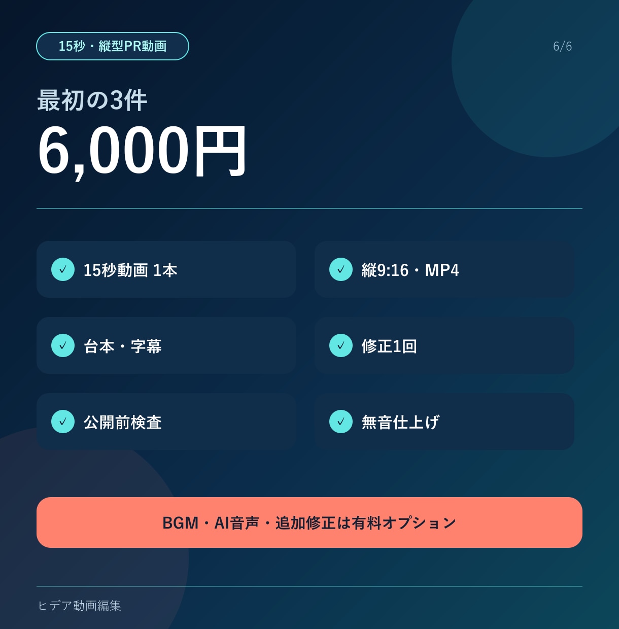 商品画像1枚から15秒の商品PR動画を制作します 撮影不要｜台本・字幕・修正1回まで6,000円 イメージ6