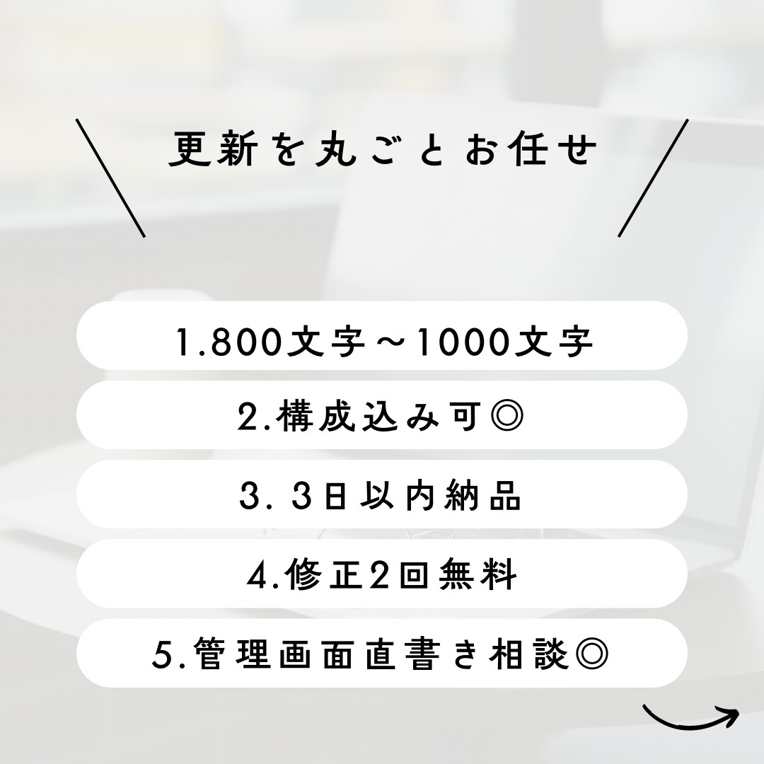 HP更新代行✏️読みやすい記事作成します 更新が止まったブログもお任せ！伝わる文章で発信をサポート イメージ4