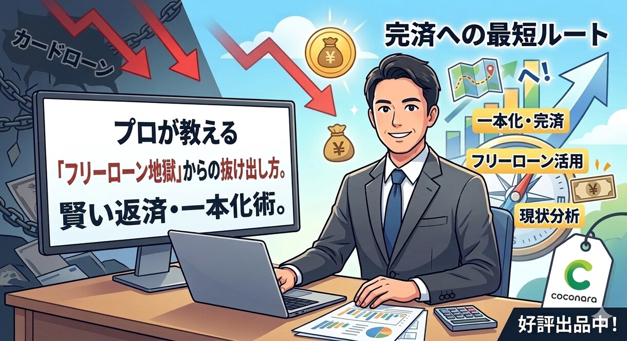 フリーローン地獄から抜けだすアドバイスします 【銀行内部目線】フリーローン地獄から抜け出す第一歩診断 イメージ1