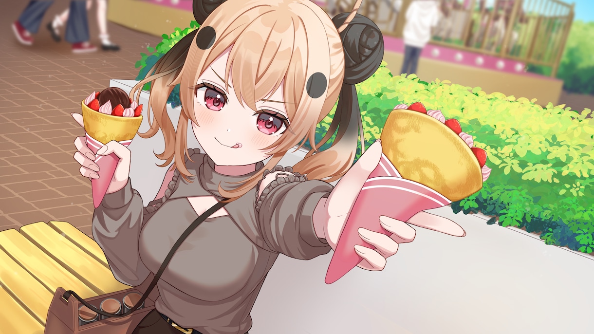 グッズやSNS活動など貴方様だけの一枚絵を描きます 可愛い女の子のイラストを描きます！ イメージ1