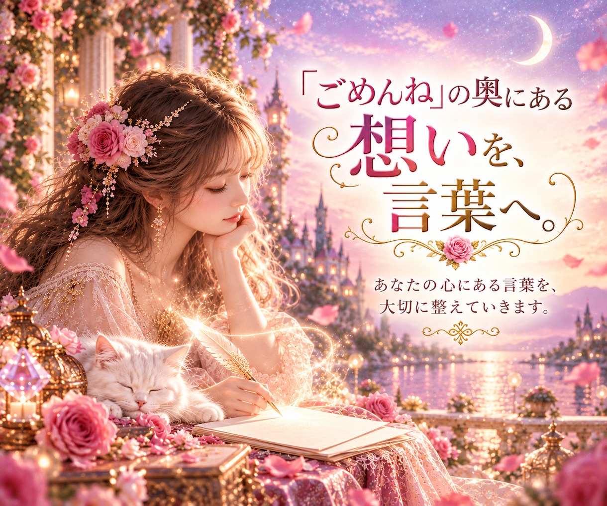 謝りたい気持ちを大切な人へ届く言葉に整えます 言えなかった想いを整理し、あなたらしい言葉へ丁寧に整えます イメージ3
