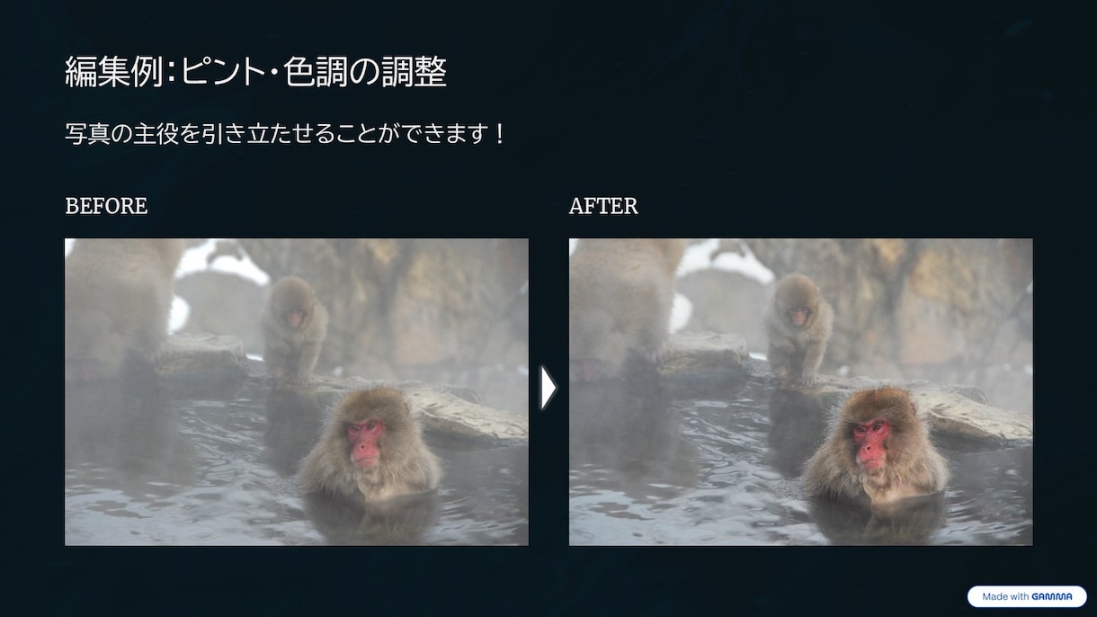 写真編集）スマホの旅写真、家族写真きれいにします 思い出写真の明るさ・色味・影・ピンボケ、丁寧に調整します！ イメージ3