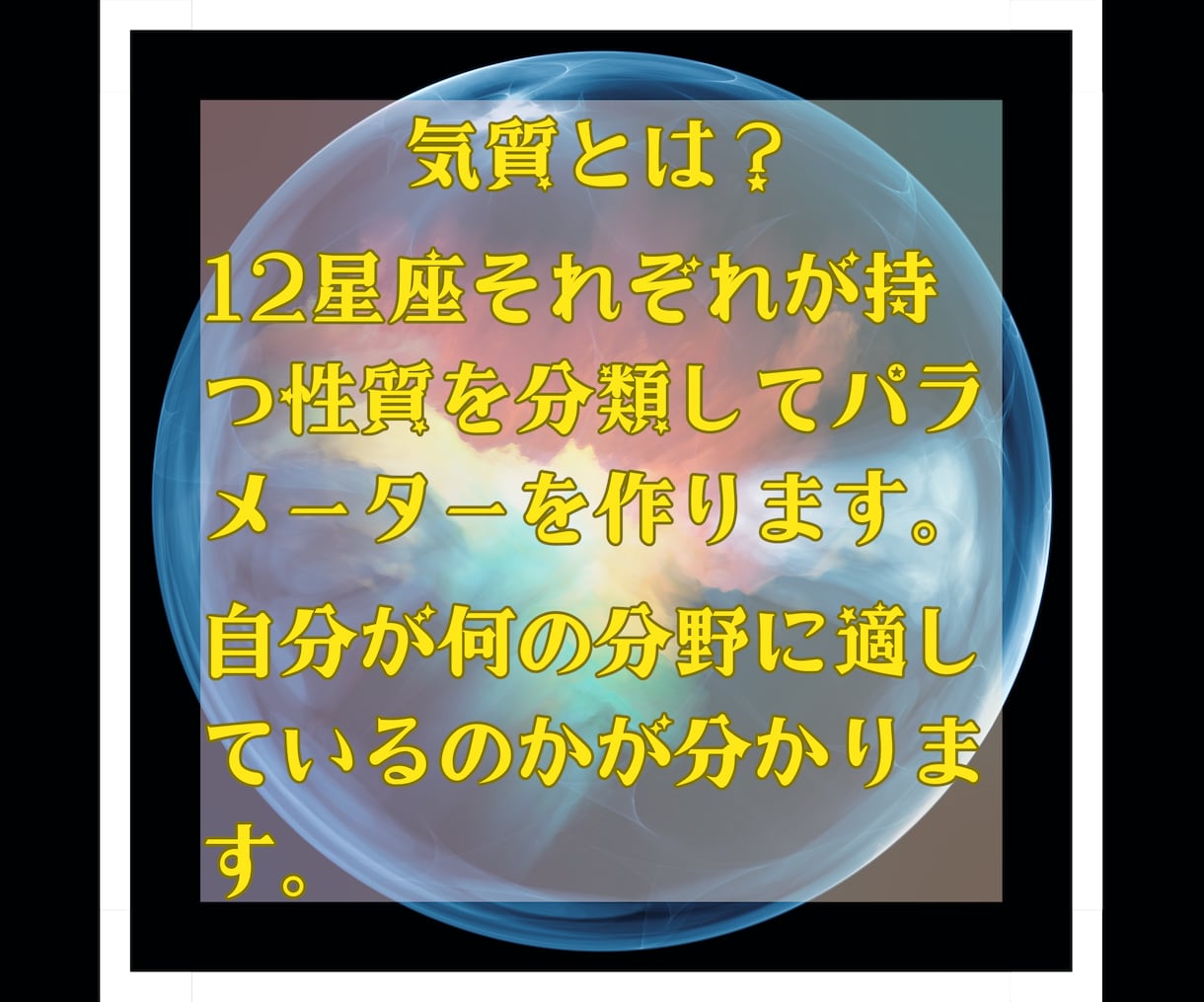 西洋占星術の10天体を用いて気質を鑑定します 特性、キャラクター性、得意不得意が分かります イメージ3