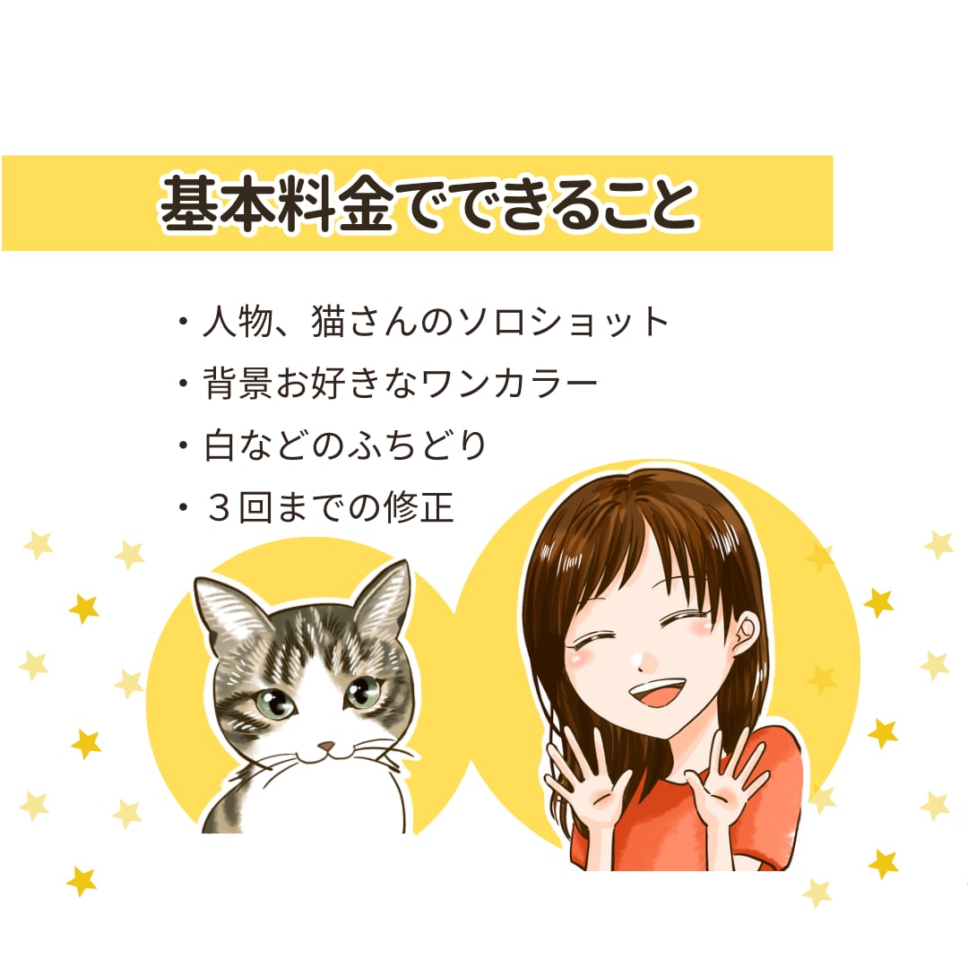 商用◎猫さんや動物と♪印象的なイラスト描きます ★アイコン／似顔絵／ビジネス／TwitterなどSNSに。 イメージ2