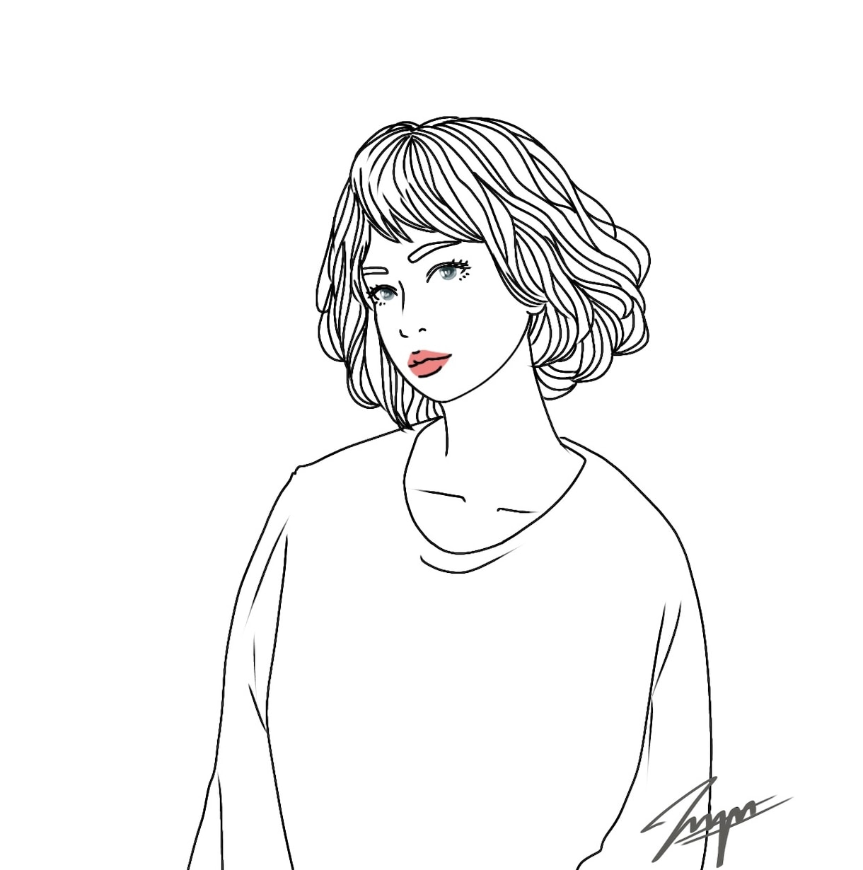 アイコンに使用できるシンプルな線画を描きます あなたを素敵なイラストにします イメージ4