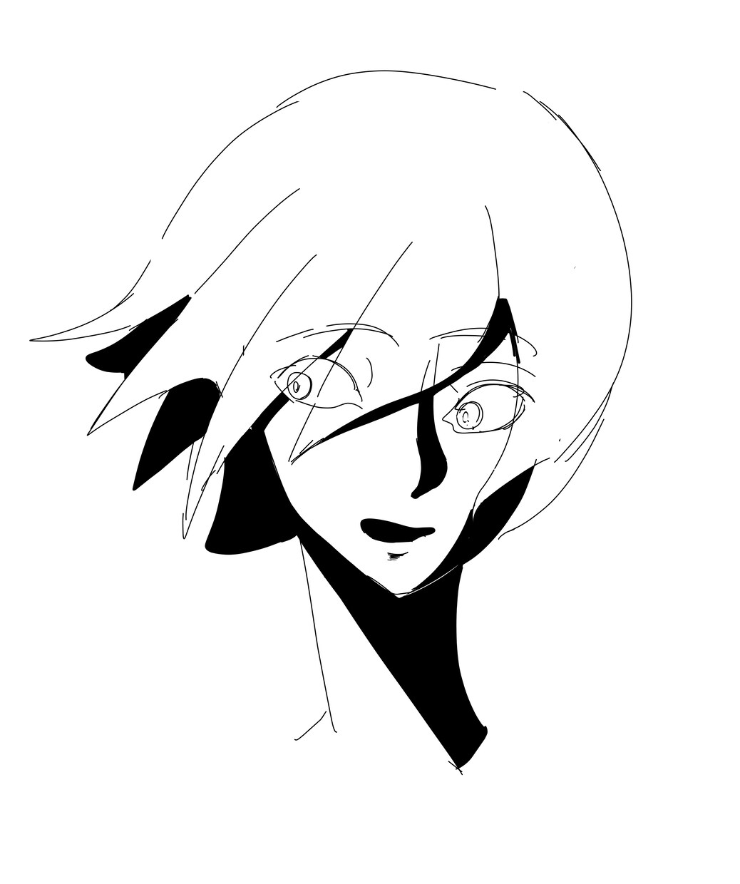 白黒二色で似顔絵イラストを描きます シックなアイコンを制作できます。 イメージ3