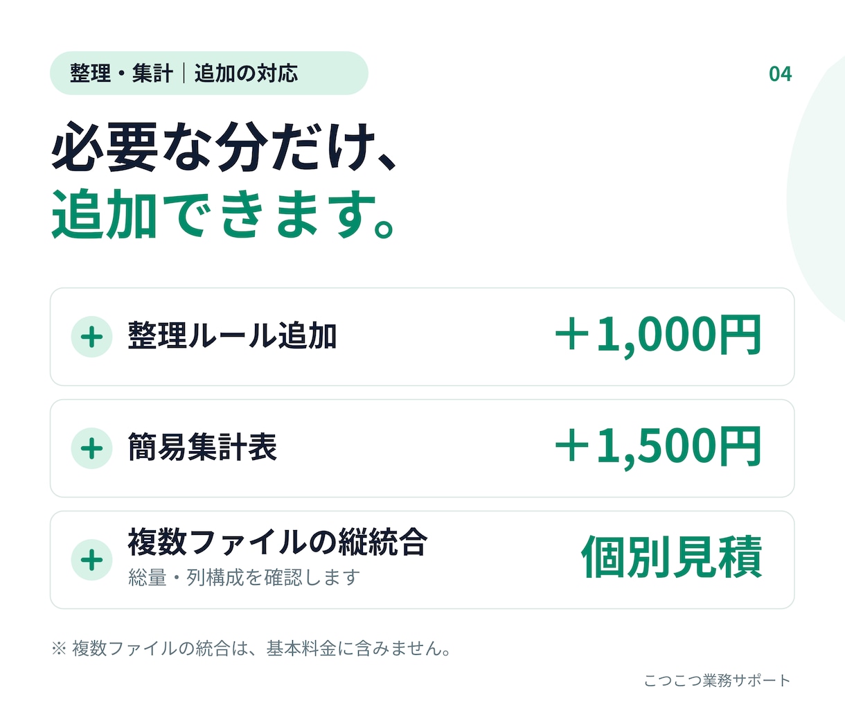 Excel・CSVのデータを整理します 500行×15列まで・整理3項目で3,000円 イメージ4