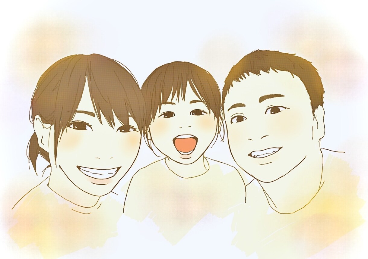 写真をイラスト化します 家族写真等の写真をイラストにして思い出を形に残しませんか✨️ イメージ1