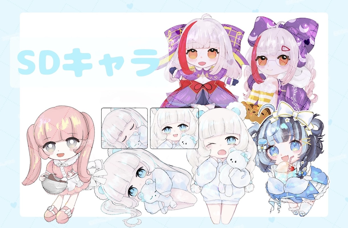 低コスト◎アイコン、MVイラストなど制作します お手頃価格でふわふわキラキラ可愛いイラスト制作します。 イメージ7