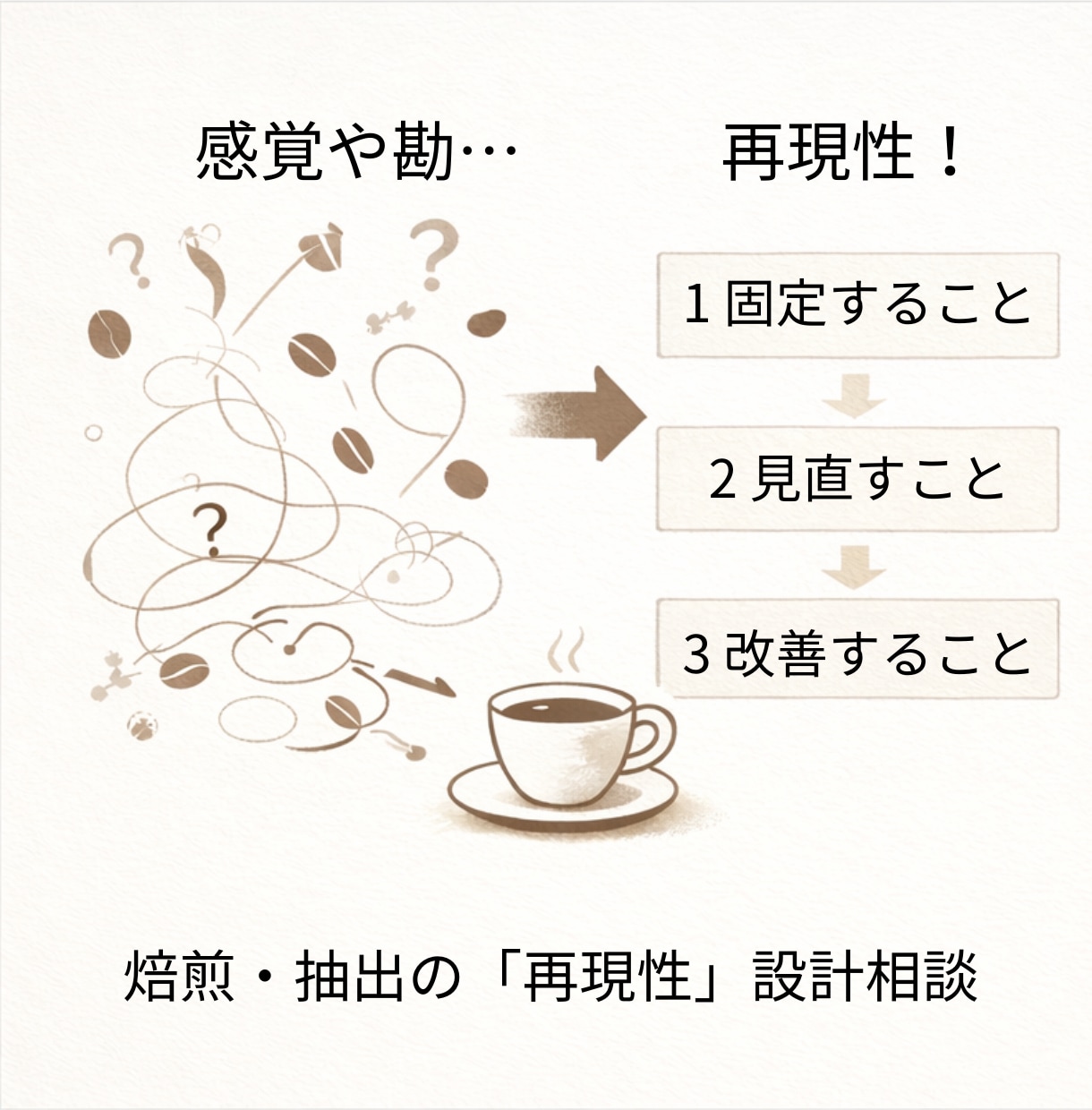 中上級者向け：焙煎・抽出の再現性を設計します 考え方が整理された！そんな方を、さらに深く導きます。 イメージ1