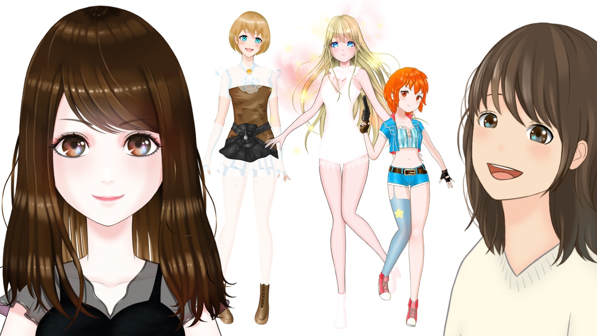 Live2d用パーツ分けイラスト作成します 色々なタイプ子供、女性、男性まで用途に合わせて作成可能です！ イメージ4