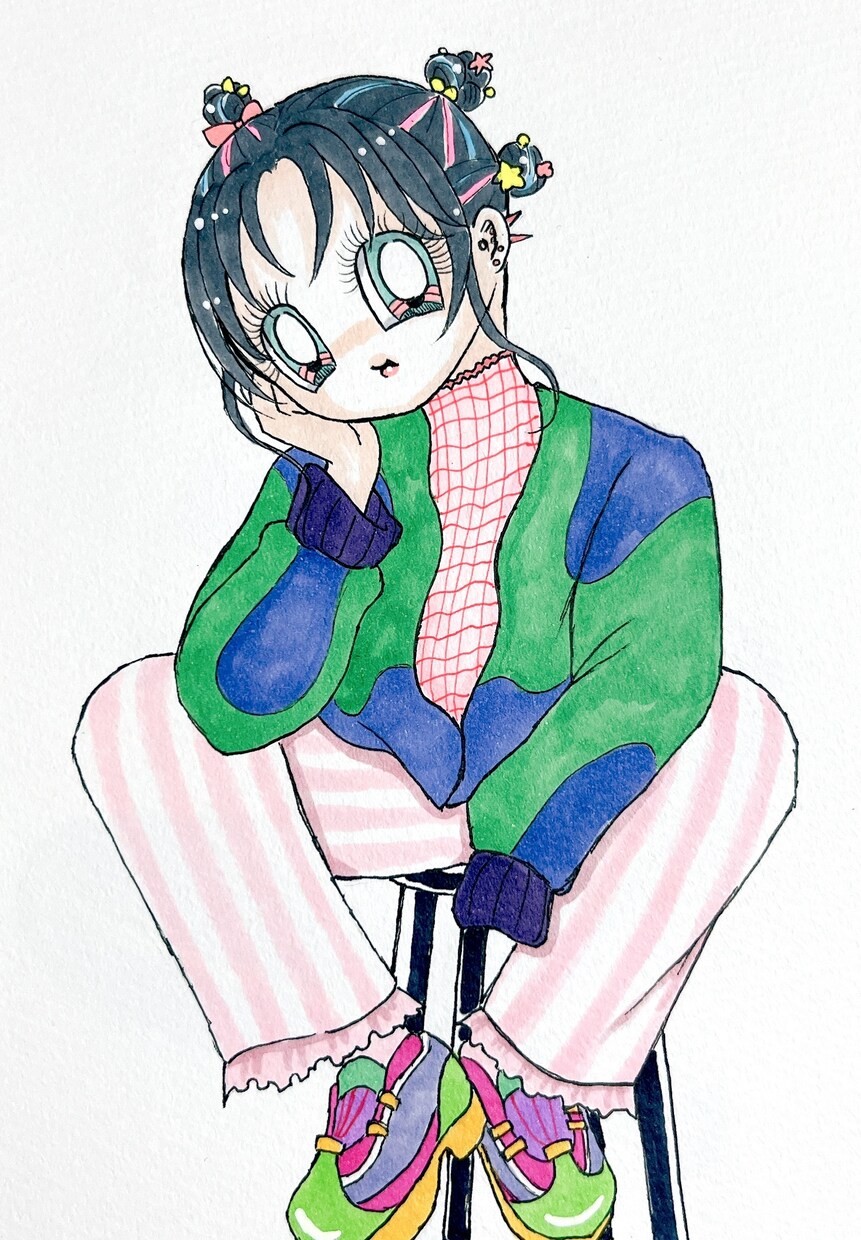 独特で可愛い！個性的な絵柄でかわいくしちゃいます 完全手描き！アナログイラストであなたの魅力を引き出します イメージ5