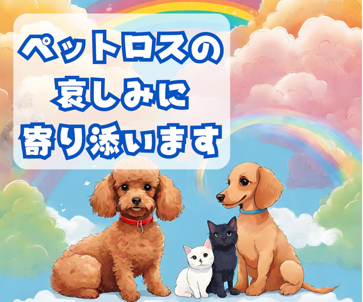 最愛のペットを失ってしまった哀しみに寄り添います あの子いまはどうしているんだろう…喪失感を受け止めます イメージ1