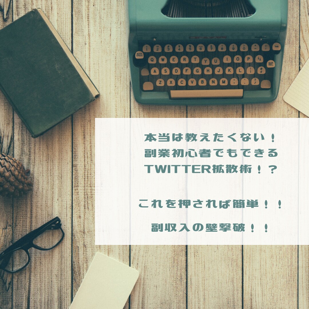 副業初心者向けSNS拡散術紹介します 副収入で当たる壁撃破！Twitter拡散術紹介！ イメージ1