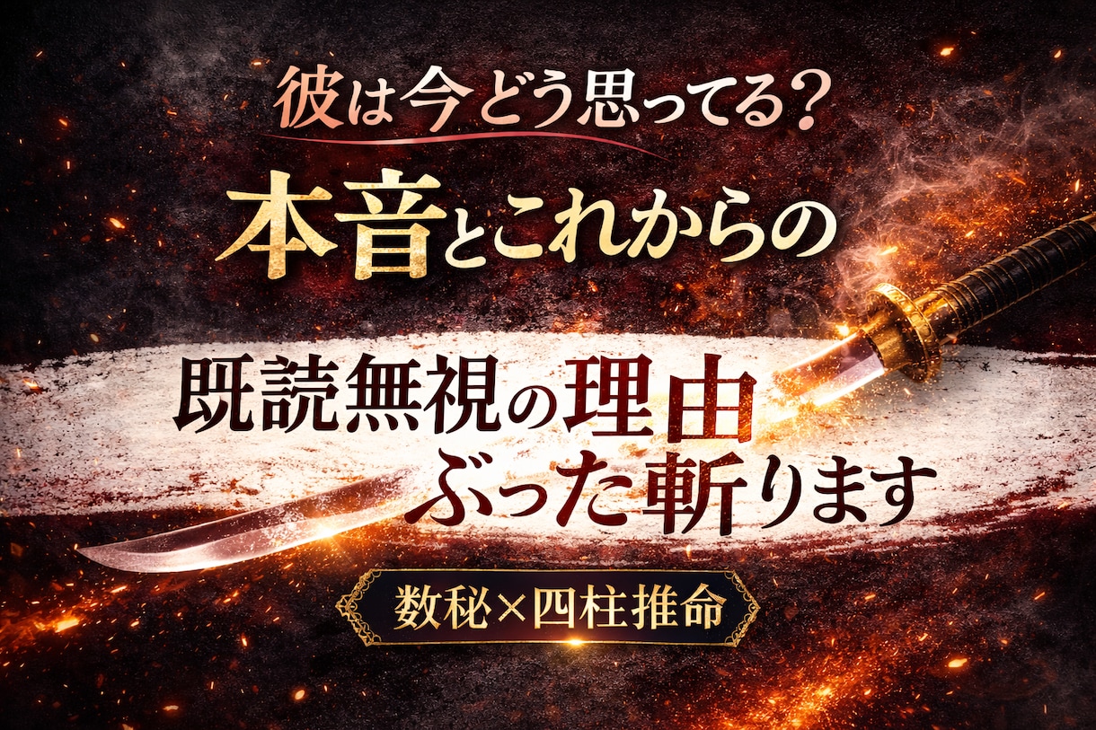 既読無視の本音と理由ぶった斬ります 既読無視/音信不通/連絡こない/彼の本音/復縁/片思い イメージ1