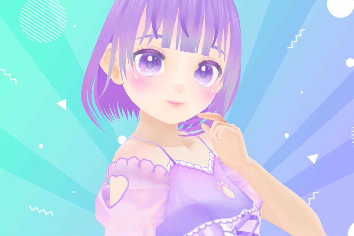 可愛い系が得意です♡VRoid3Dモデル作ります VTuber活動、VRChat、cluster等様々な用途◎ イメージ3