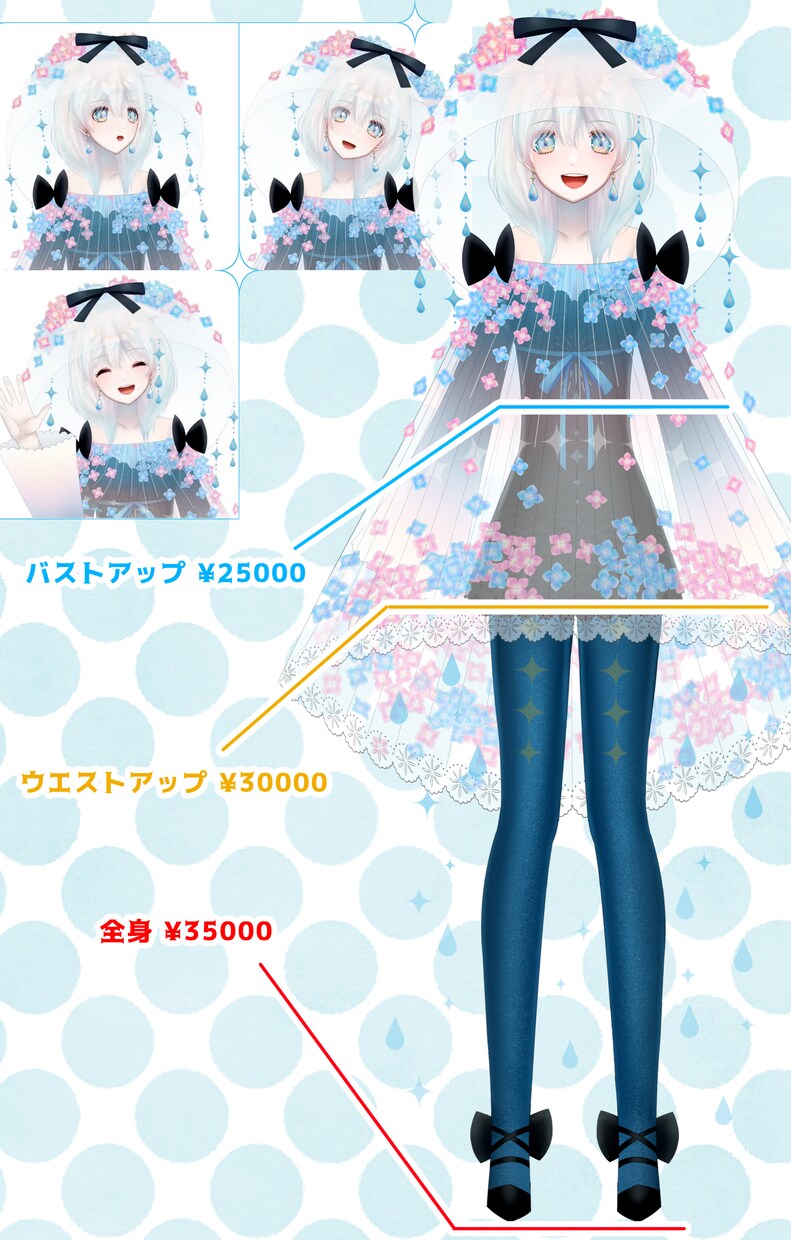 VtuberになれるLive2Dモデリング作ります かわいい女の子も男性も！なめらかに動く動画サンプルあります！ イメージ4