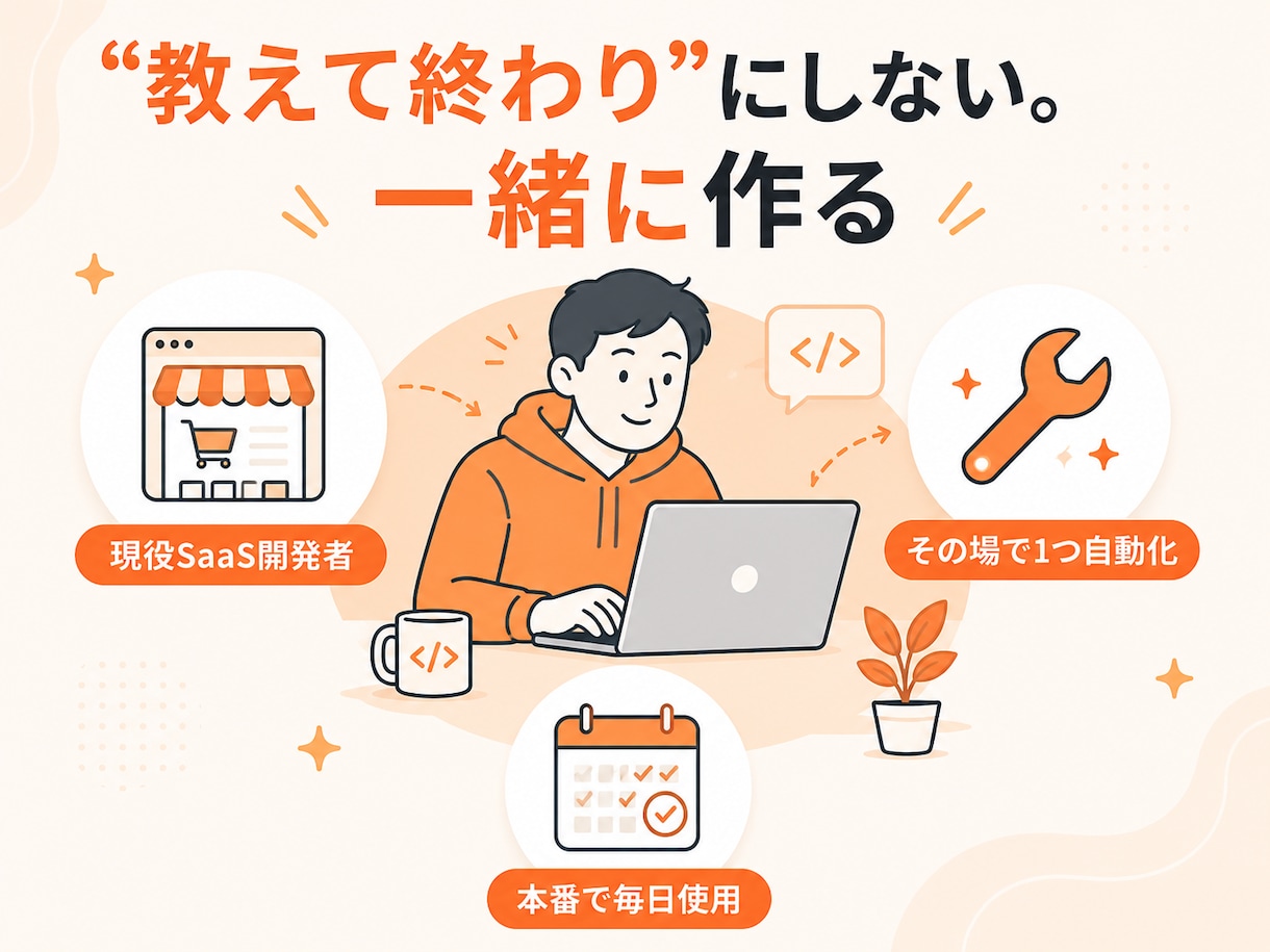 Claude Codeで業務自動化を伴走します 非エンジニアOK｜現役SaaS開発者が業務自動化まで伴走 イメージ2