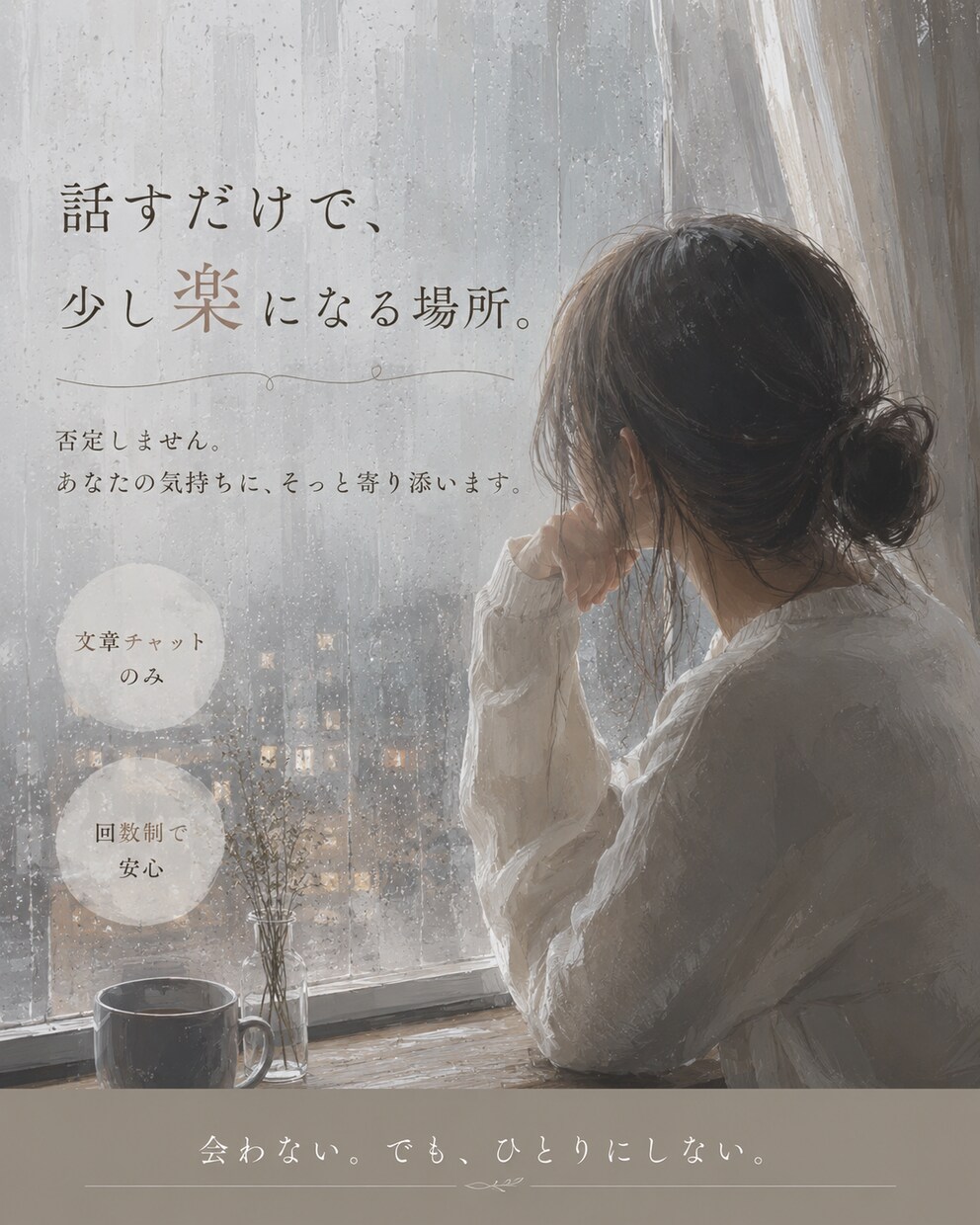 誰にも言えない気持ちを、否定なしで受け止めます 話すだけで、少し楽になる時間を☆ イメージ1