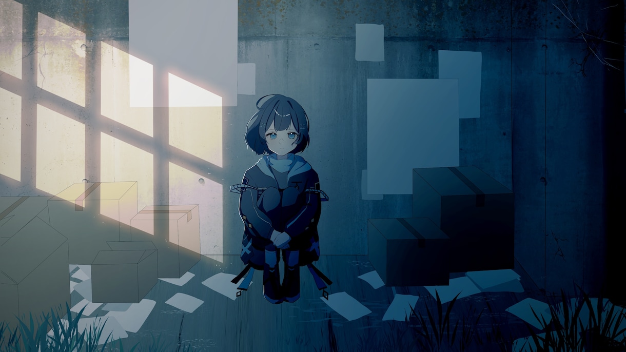 商用◎動画歌詞入れ◎MV一枚絵イラスト描きます 表情差分、背景透過素材、パーツ分けも対応可能 イメージ4
