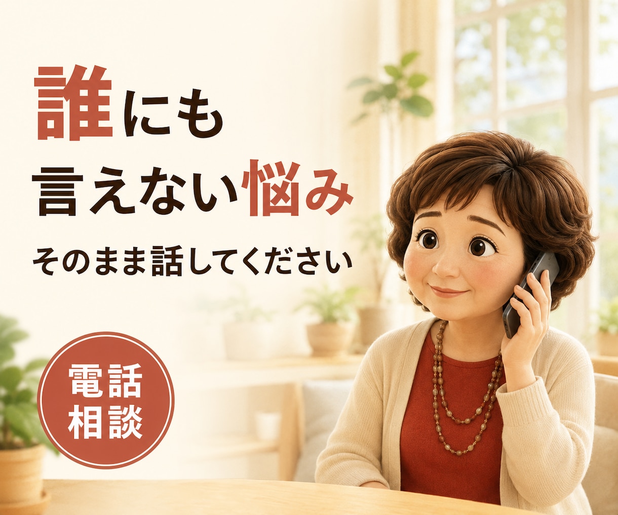 誰かと少しでも話したいとき、10分でもお話聞きます 話すことで、あなた自身の心の整理をお手伝いしています。 イメージ1