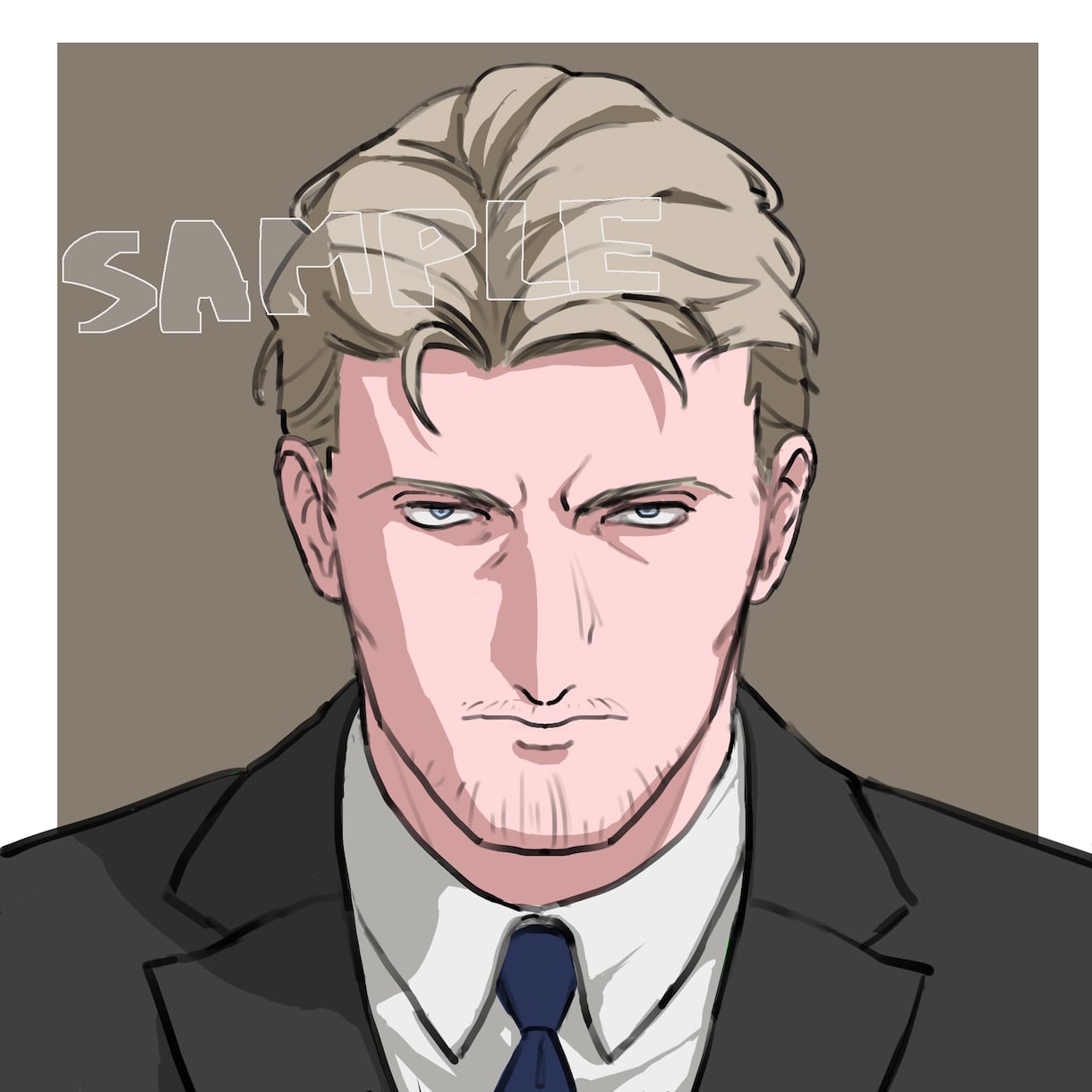 イケおじアイコン描きます 格好良い男性キャライラストが欲しい方へ！ イメージ1