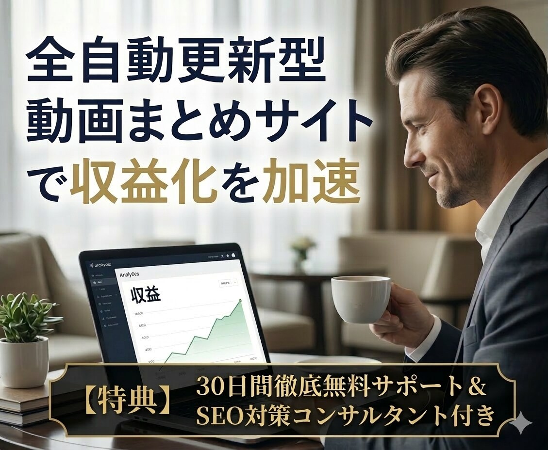 完全自動更新で稼ごう！動画まとめサイトを制作します ゲーム系やアニメ系など動画まとめサイトで稼いでみませんか？ イメージ1