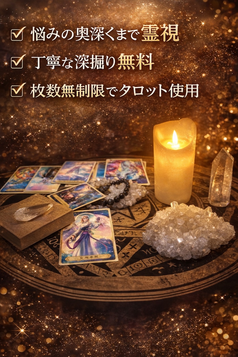 迷ったらこちら！霊視鑑定で複雑な心を解きます 霊視タロット！〝音信不通〟〝気持ち〟〝不倫〟〝片想い〟 イメージ2