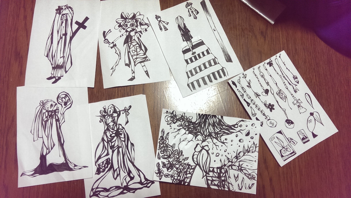 イラスト描きます ちょっと薄暗い鬱系の絵柄が多いです イメージ2