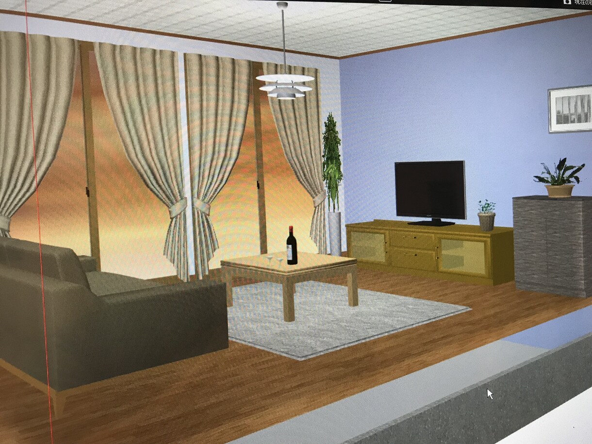 お部屋の壁紙と床の提案をします ３Dソフトを使ってプレゼントシートを提供 イメージ4