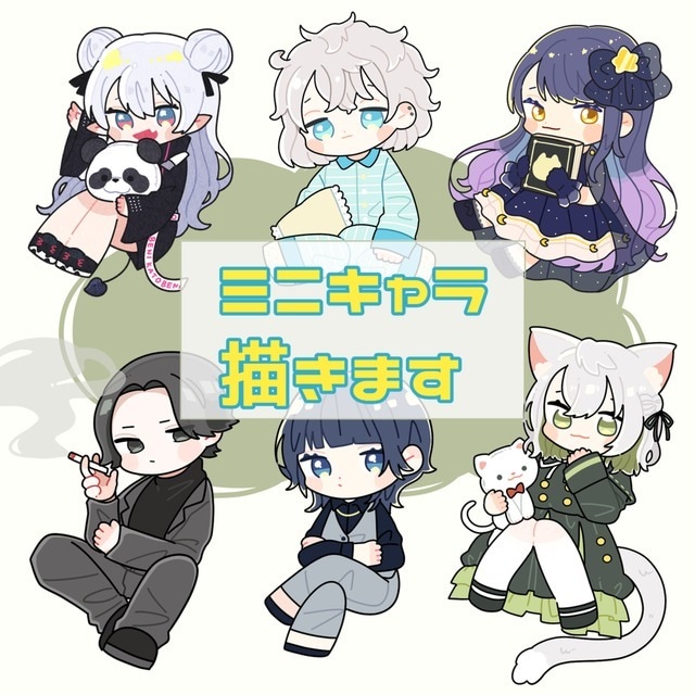 ミニキャラ（2.5〜3頭身）描きます かわいいイラストが得意です。キャラデザもお任せください！ イメージ5