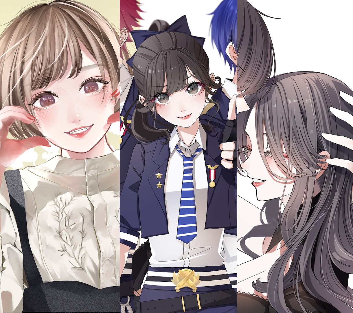 再開☆メイクが可愛いイラスト描きます おしゃれで大人可愛いメイク、まつ毛が特徴のイラストです。 イメージ7